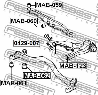 Febest 0429-007 - Болт регулировки развала колёс parts5.com