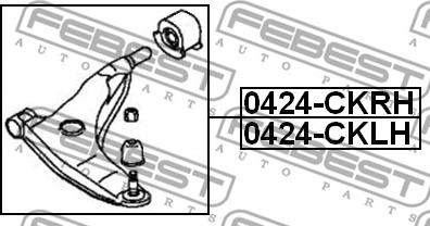 Febest 0424-CKLH - Рычаг подвески колеса parts5.com