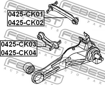 Febest 0425-CK04 - Рычаг подвески колеса parts5.com