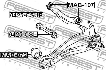 Febest 0425-CSUP - Рычаг подвески колеса parts5.com