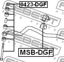 Febest 0423-DGF - Тяга / стойка, стабилизатор parts5.com