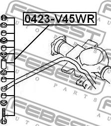 Febest 0423-V45WR - Тяга / стойка, стабилизатор parts5.com