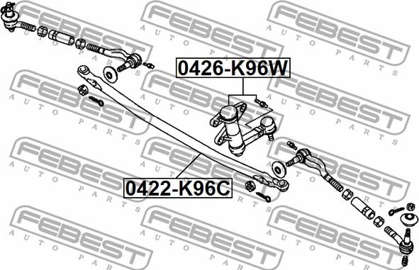 Febest 0426-K96W - Сошка рулевого управления parts5.com