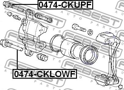 Febest 0474-CKUPF - Направляющий болт, корпус скобы тормоза parts5.com