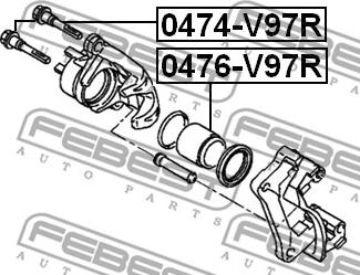 Febest 0476-V97R - Поршень, корпус скобы тормоза parts5.com