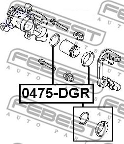 Febest 0475-DGR - Ремкомплект, тормозной суппорт parts5.com