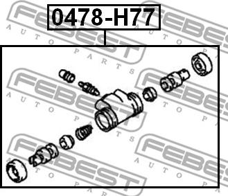 Febest 0478-H77 - Колесный тормозной цилиндр parts5.com