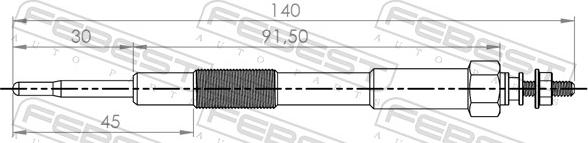 Febest 05642-003 - Свеча накаливания parts5.com