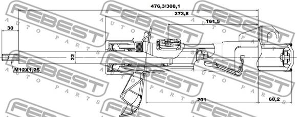 Febest 05665298FL - Амортизатор parts5.com