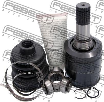 Febest 0511-323FLH - Шарнирный комплект, ШРУС, приводной вал parts5.com