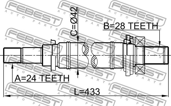 Febest 0512-M316MT - Приводной вал parts5.com