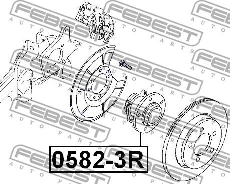 Febest 0582-3R - Ступица колеса, поворотный кулак parts5.com