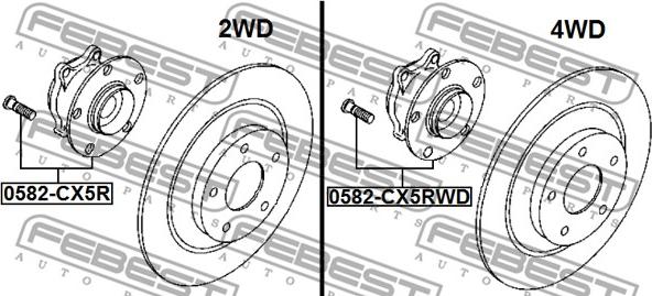 Febest 0582-CX5RWD - Ступица колеса, поворотный кулак parts5.com