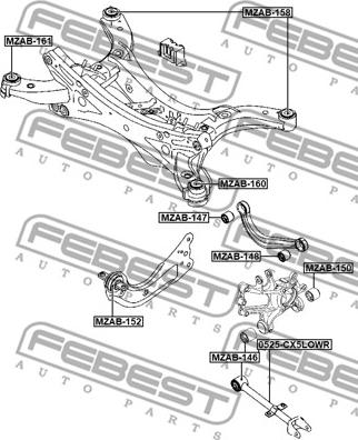 Febest 0525-CX5LOWR - Рычаг подвески колеса parts5.com