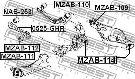 Febest 0525-GHR - Рычаг подвески колеса parts5.com