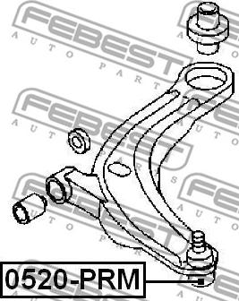 Febest 0520-PRM - Шаровая опора, несущий / направляющий шарнир parts5.com