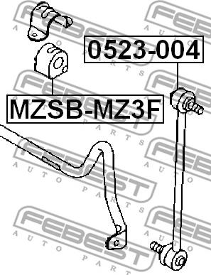 Febest MZSB-MZ3F - Втулка, стабилизатор parts5.com