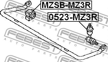 Febest MZSB-MZ3R - Втулка, стабилизатор parts5.com