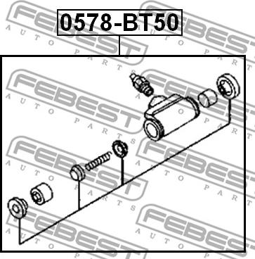 Febest 0578-BT50 - Колесный тормозной цилиндр parts5.com