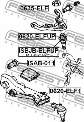 Febest 0635-ELF - Крепление попоречного рычага по parts5.com