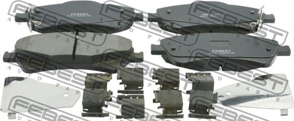 Febest 0101-ADT270F - Тормозные колодки, дисковые, комплект parts5.com