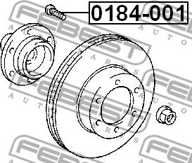 Febest 0184-001 - Болт крепления колеса parts5.com