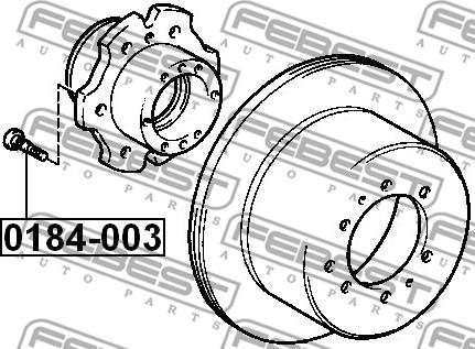 Febest 0184-003 - Болт крепления колеса parts5.com