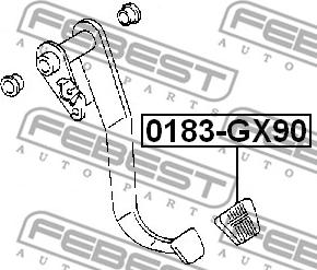 Febest 0183-GX90 - Revestimiento pedal, embrague parts5.com
