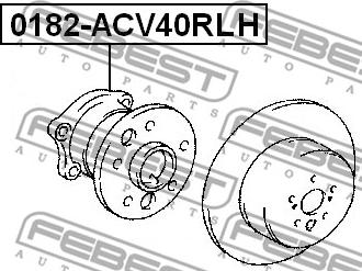 Febest 0182-ACV40RLH - Ступица колеса, поворотный кулак parts5.com