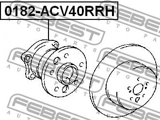 Febest 0182-ACV40RRH - Ступица колеса, поворотный кулак parts5.com