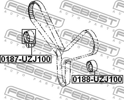 Febest 0187-UZJ100 - Polea tensora, correa dentada parts5.com