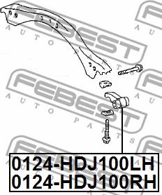 Febest 0124-HDJ100LH - Система тяг и рычагов торсиона parts5.com