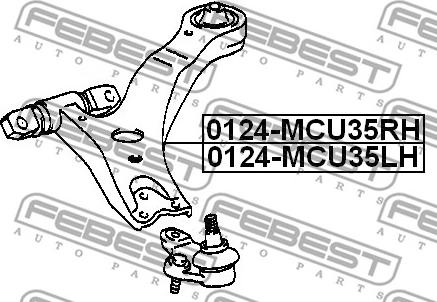 Febest 0124-MCU35RH - Рычаг подвески колеса parts5.com