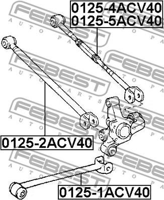 Febest 0125-5ACV40 - Рычаг подвески колеса parts5.com