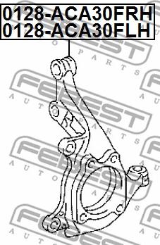 Febest 0128-ACA30FLH - Поворотный кулак, подвеска колеса parts5.com