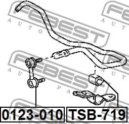 Febest 0123-010 - Тяга / стойка, стабилизатор parts5.com