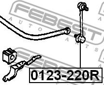 Febest 0123-220R - Тяга / стойка, стабилизатор parts5.com