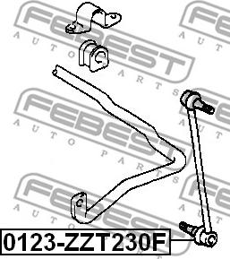 Febest 0123-ZZT230F - Тяга / стойка, стабилизатор parts5.com