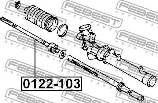 Febest 0122-103 - Осевой шарнир, рулевая тяга parts5.com