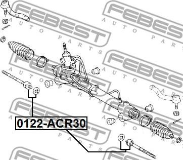 Febest 0122-ACR30 - Осевой шарнир, рулевая тяга parts5.com
