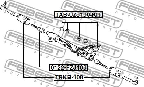 Febest TRKB-100 - Пыльник, рулевое управление parts5.com