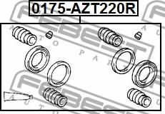 Febest 0175-AZT220R - Ремкомплект, тормозной суппорт parts5.com