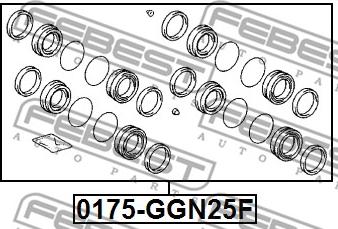 Febest 0175-GGN25F - Ремкомплект, тормозной суппорт parts5.com