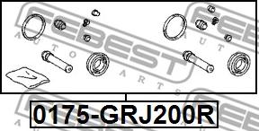 Febest 0175-GRJ200R - Ремкомплект, тормозной суппорт parts5.com