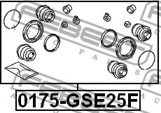 Febest 0175-GSE25F - Ремкомплект, тормозной суппорт parts5.com