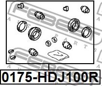 Febest 0175-HDJ100R - Ремкомплект, тормозной суппорт parts5.com