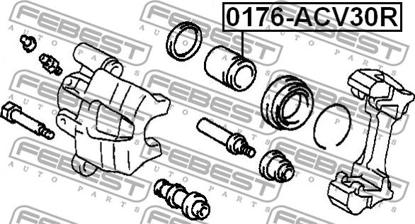 Febest 0176-ACV30R - Поршень, корпус скобы тормоза parts5.com