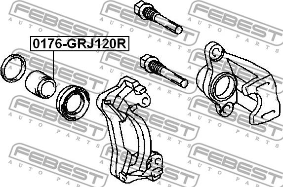 Febest 0176-GRJ120R - Поршень, корпус скобы тормоза parts5.com