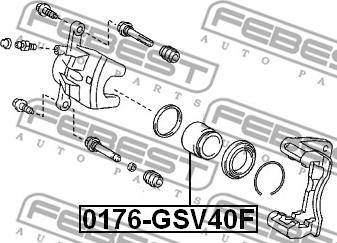 Febest 0176-GSV40F - Поршень, корпус скобы тормоза parts5.com