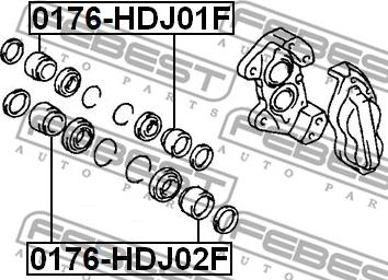 Febest 0176-HDJ02F - Поршень, корпус скобы тормоза parts5.com